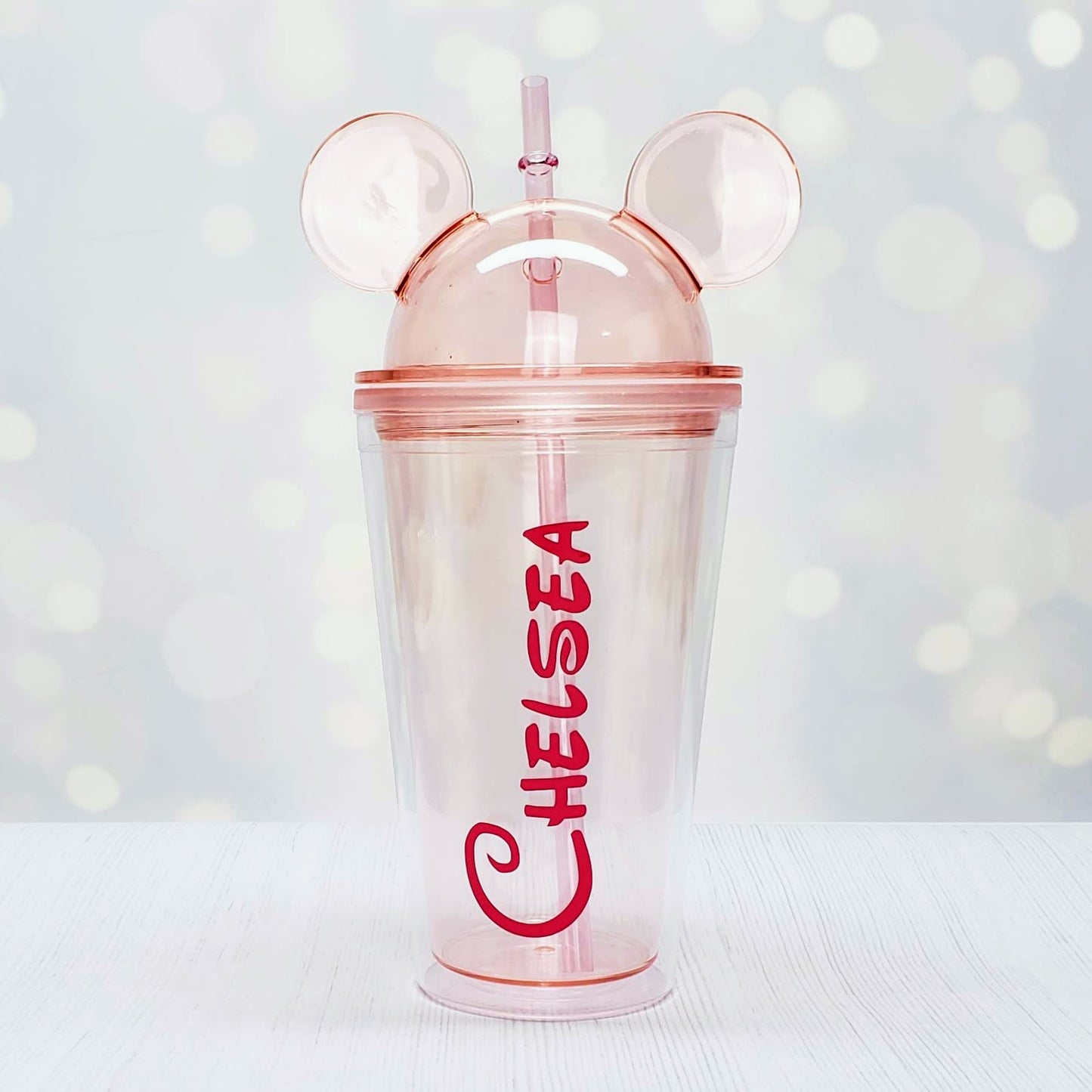 Mickey Mouse Ears Tumbler with Personalized Name Decal