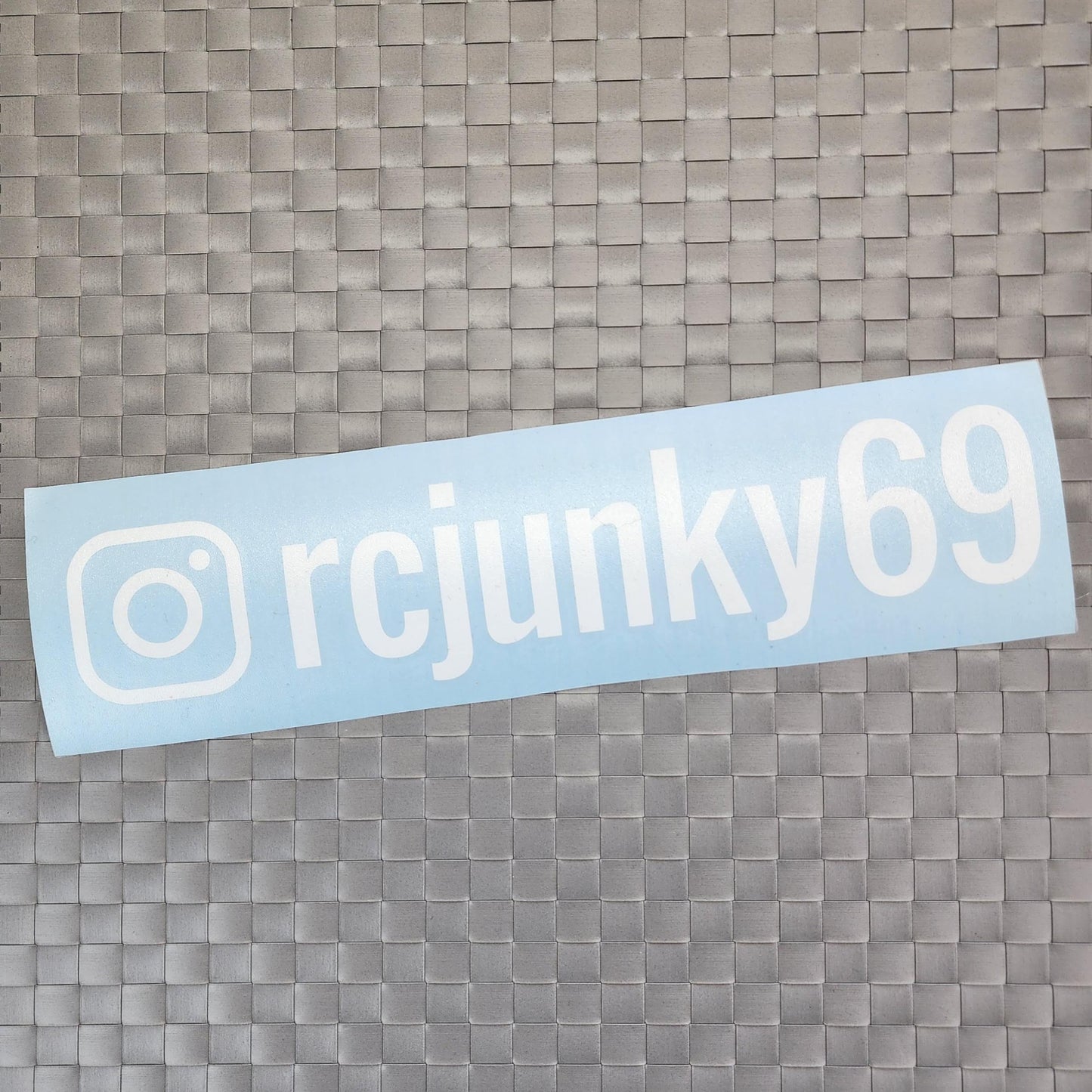 Instagram Logo and Username Vinyl Car Decal Sticker - About 10 x 2 Inches