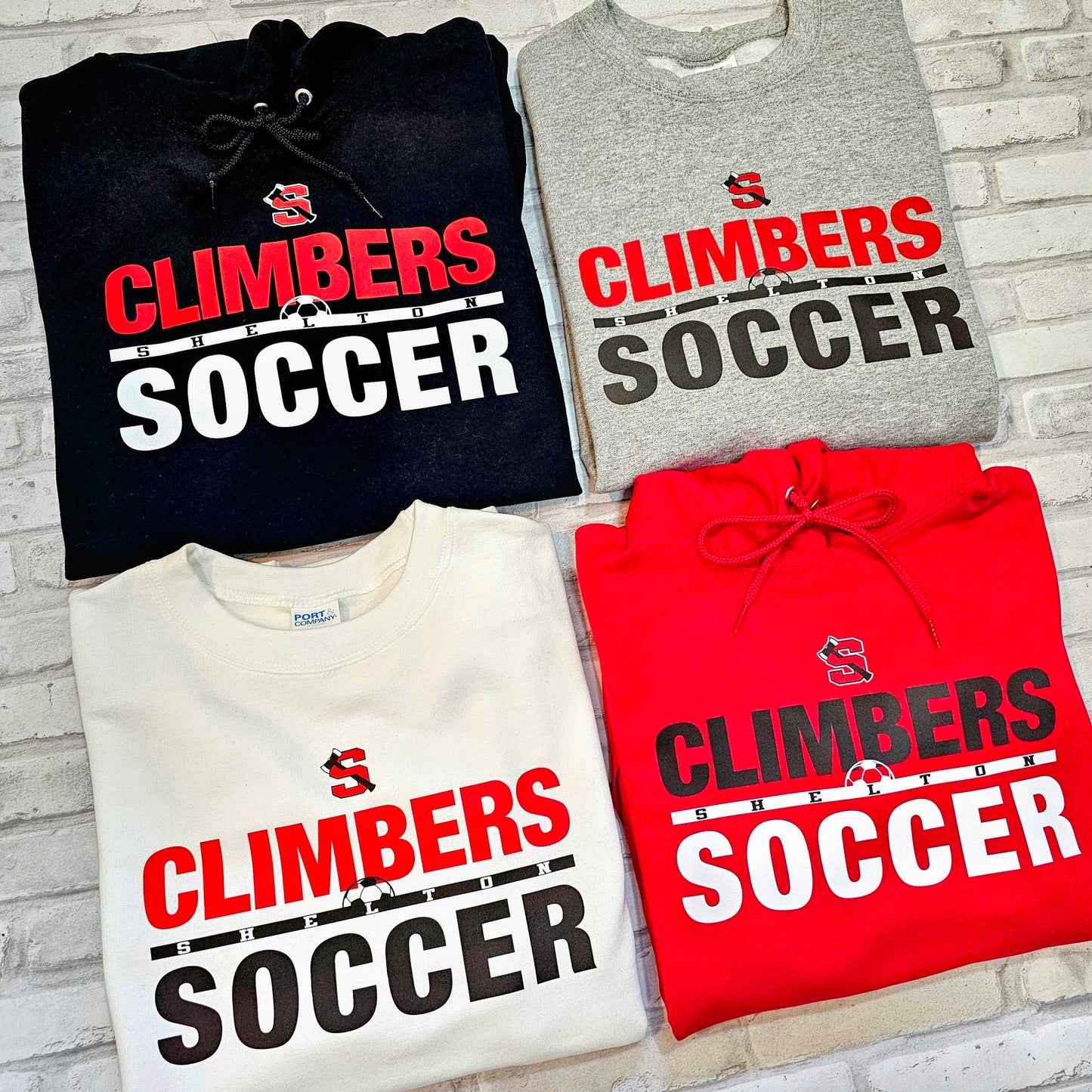 SHS Shelton Climbers Soccer Hoodie, Crewneck or T-shirt
