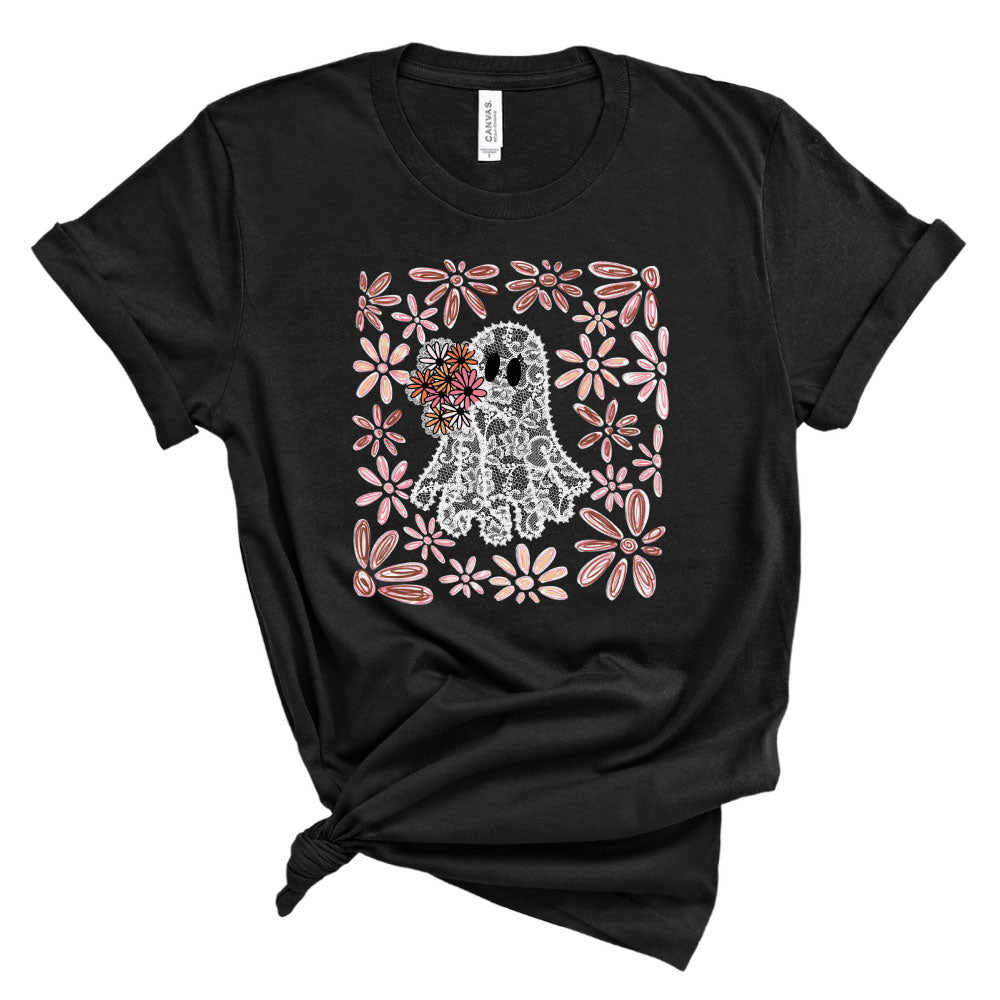 Lace Floral Ghost T-Shirt