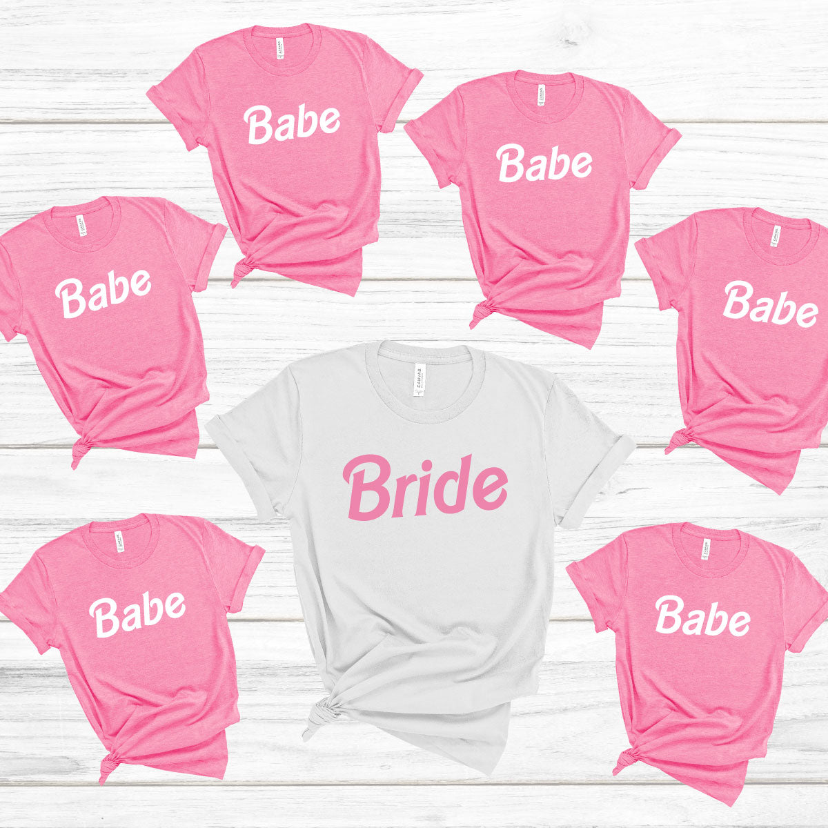Barbie Bride and Babe Bachelorette Party T-shirts - Bridal Party Match –  SheltonShirts