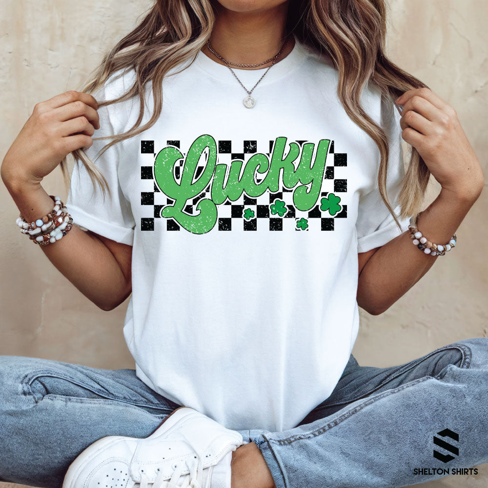 Lucky Checkered St Patrick's Day Shirt