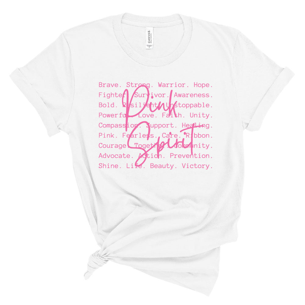Pink Spirit Breast Cancer Awareness Bella T-shirt