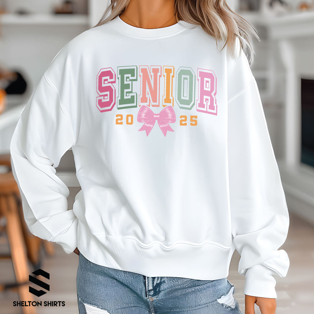 Senior Coquette Bow Class of 2026 Graduation Shirt