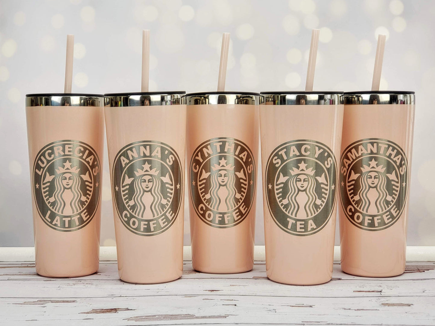 Personalized Engraved Starbucks Tumbler - Double Wall Insulated Tumbler