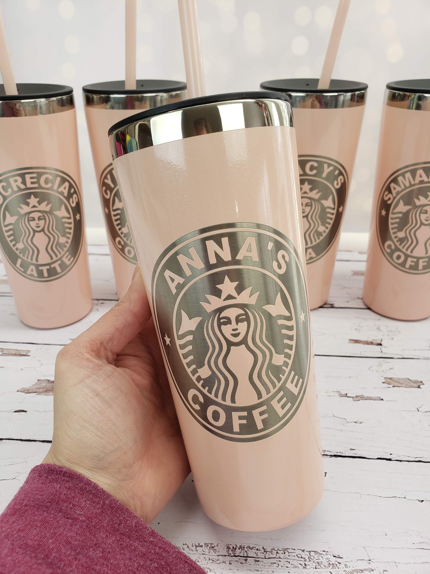 Personalized Engraved Starbucks Tumbler - Double Wall Insulated Tumbler