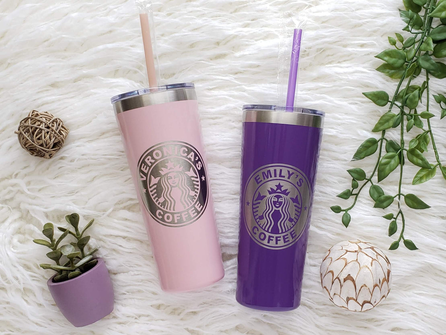 Personalized Engraved Starbucks Tumbler - Double Wall Insulated Tumbler