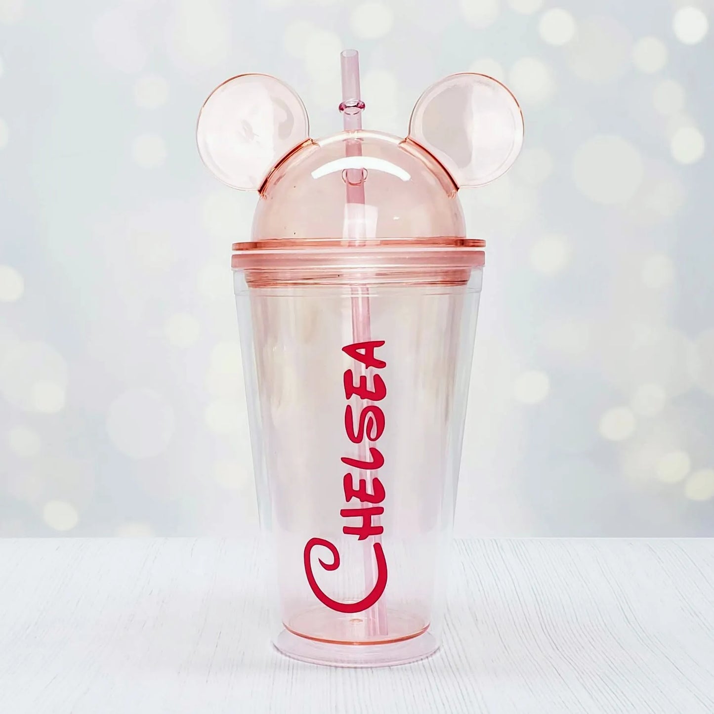 Mickey Mouse Ears Tumbler with Personalized Name Decal