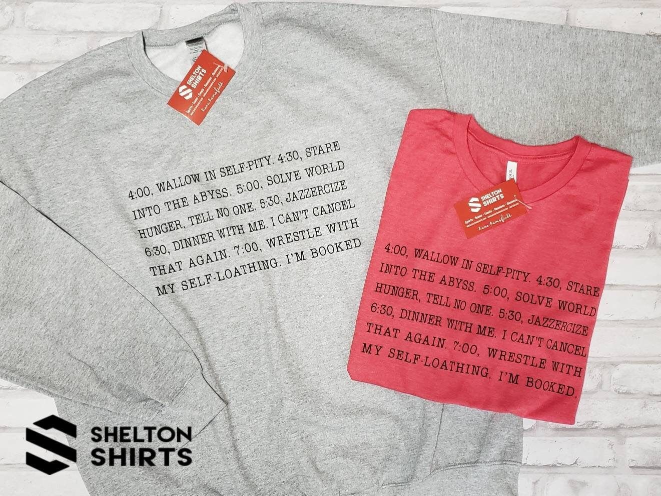 4:00 Wallow in Self Pity Daily Routine The Grinch Quote Crew Neck Sweatshirt