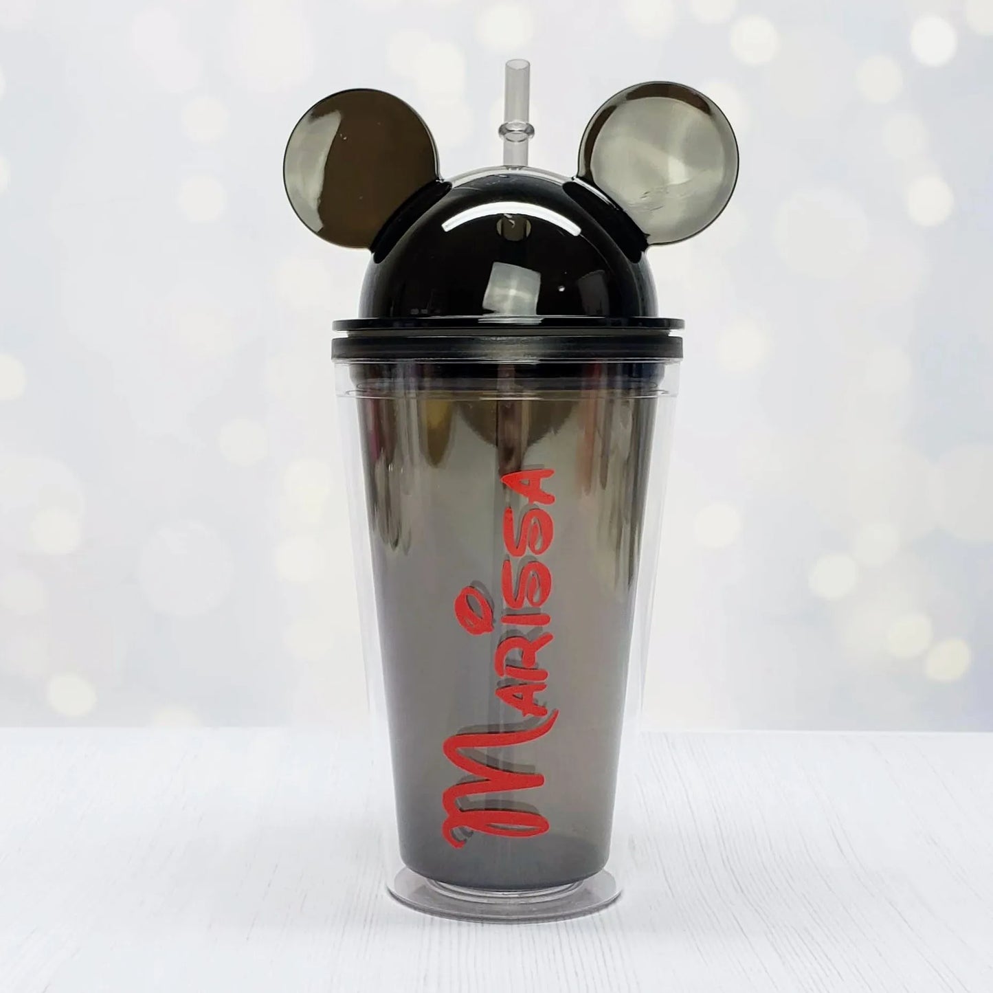 Mickey Mouse Ears Tumbler with Personalized Name Decal