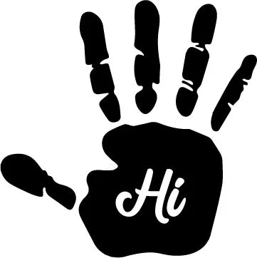 Jeep Wave Vinyl Decal Sticker for Jeep Side Mirror or Back Window- Jeep Hi Hand Decal
