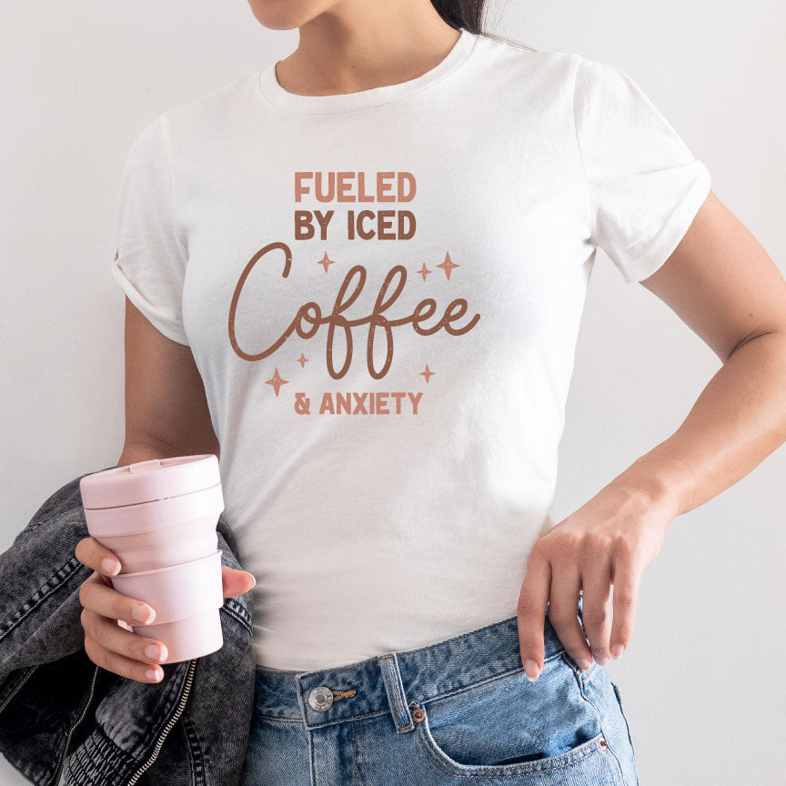 Fueled by Iced Coffee and Anxiety T-shirt