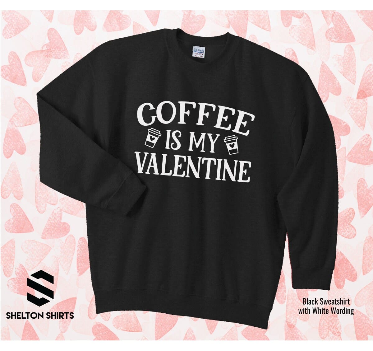 Coffee Is My Valentine Super Comfy Crew Neck Heather Grey Unisex Sweatshirt