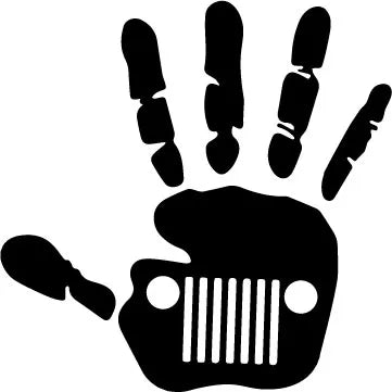 Jeep Wave Vinyl Decal Sticker for Jeep Side Mirror or Back Window- Jeep Hi Hand Decal