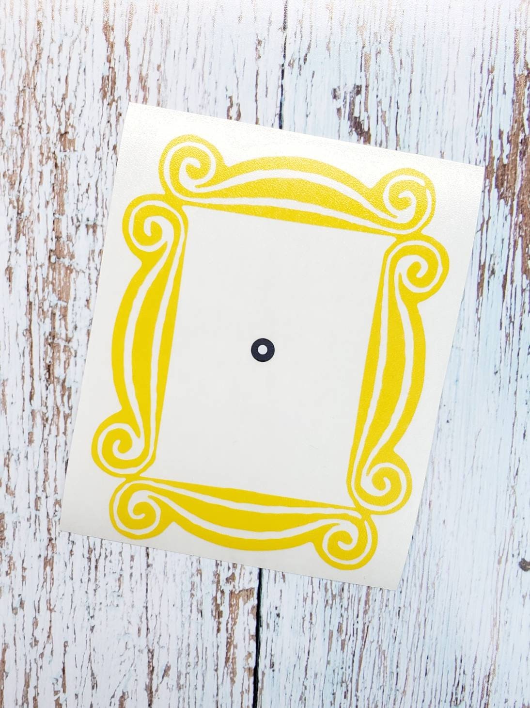 Yellow Frame Peephole Decal Sticker
