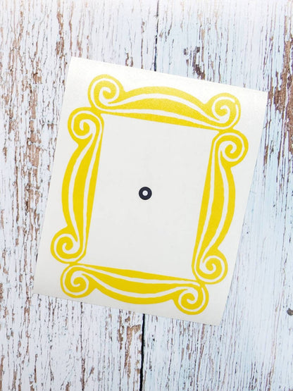 Yellow Frame Peephole Decal Sticker