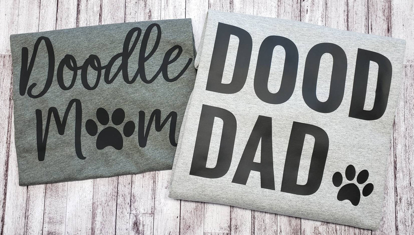 Doodle Dad Unisex Comfy Crew Neck Heather Grey Sweatshirt