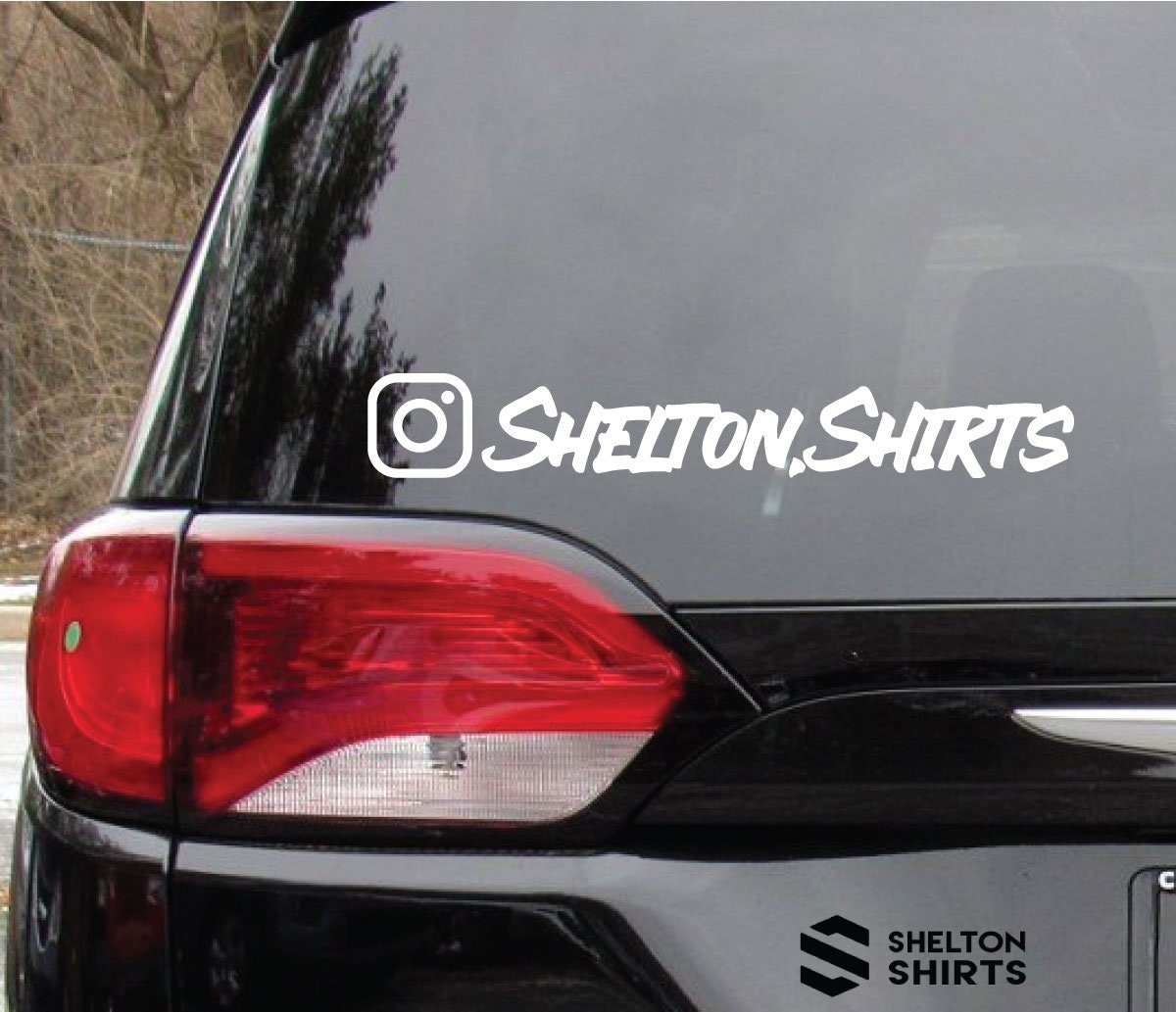 Instagram Logo and Username Vinyl Car Decal Sticker - About 10 x 2 Inc –  SheltonShirts