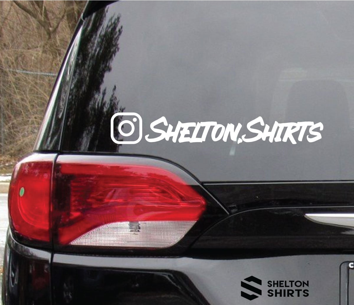 Instagram Logo and Username Vinyl Car Decal Sticker - About 10 x 2 Inches