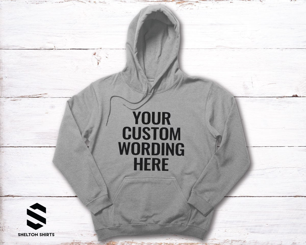 Your Custom Wording Hoodie Sweatshirt | Any Wording or Color Default Title #MWS Options 3354105751