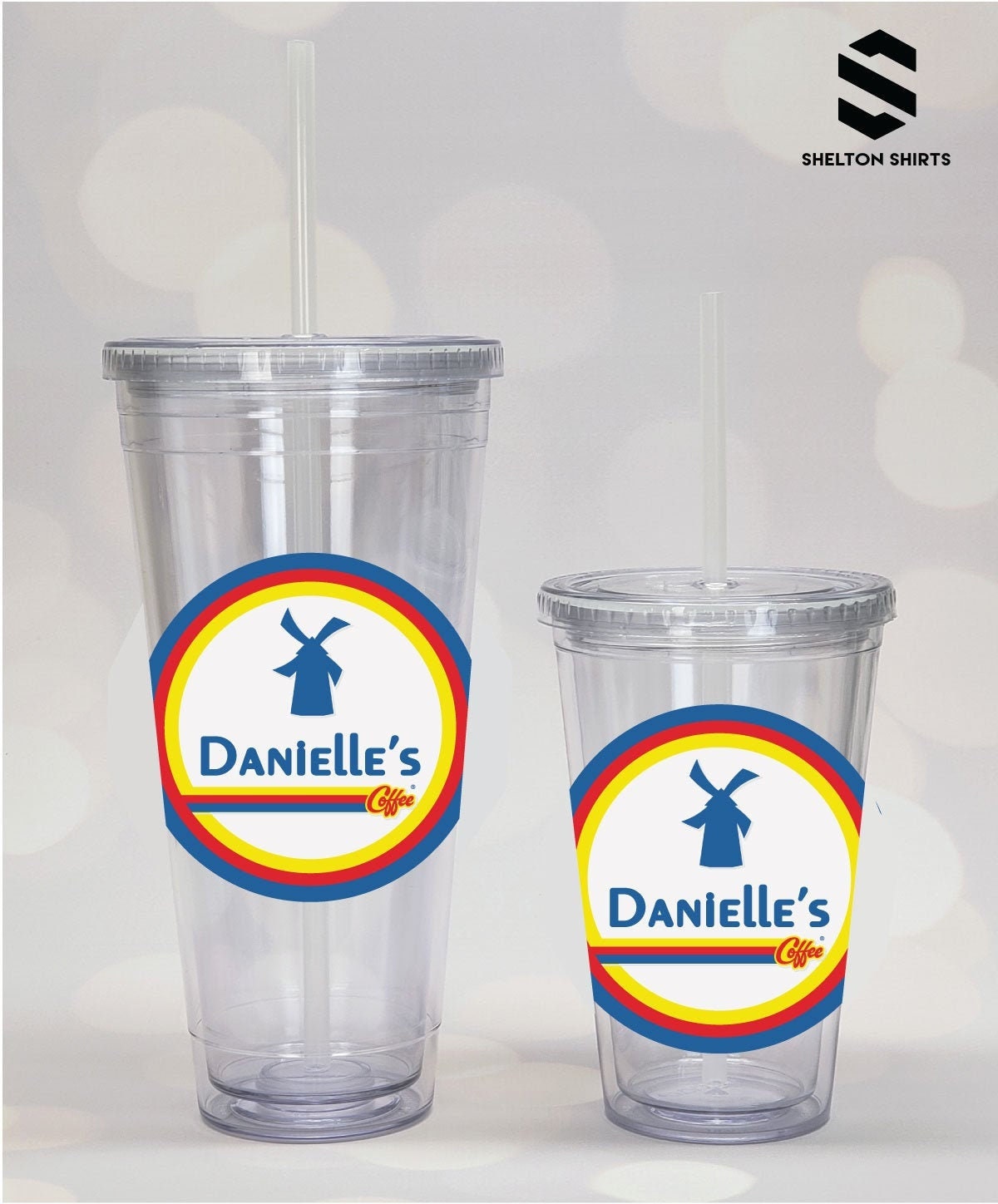 Dutch bros logo printed decal - double wall high grade acrylic tumbler