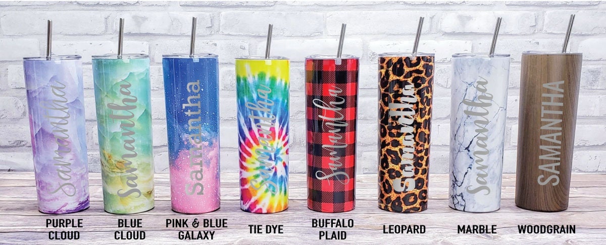 Bridal Party Tumblers with Script Name and Title Engraved