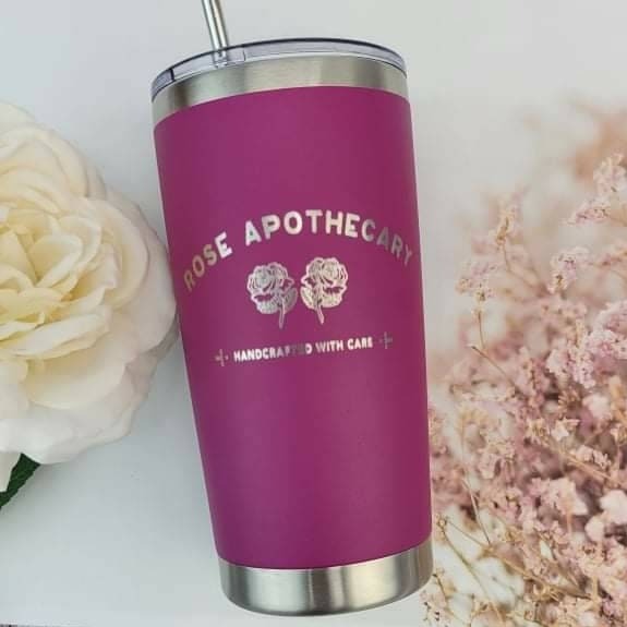 Purple Flowers Sipping Tumbler