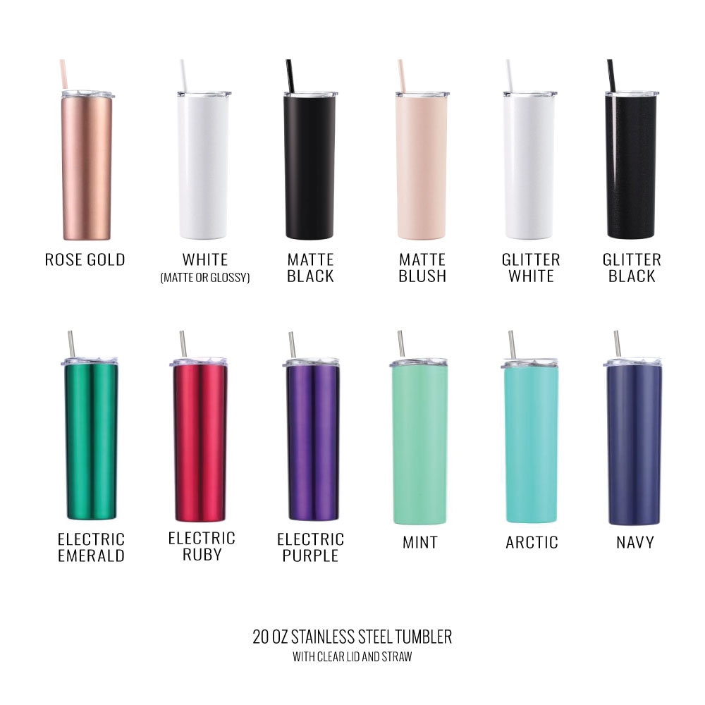 Bridal Party Tumblers with Script Name and Title Engraved