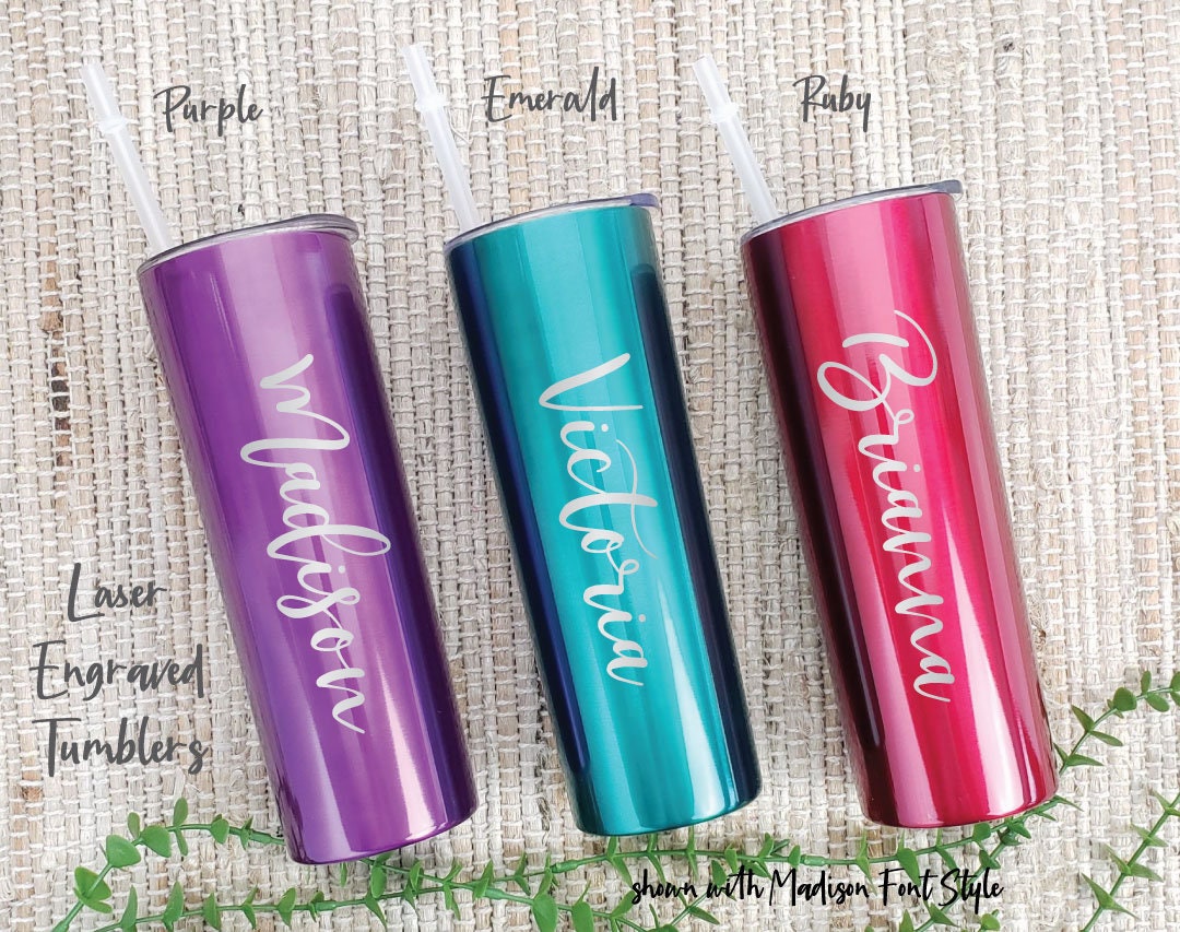 Personalized Skinny Tumbler - Tumbler Engraved with a Name - Love, Georgie