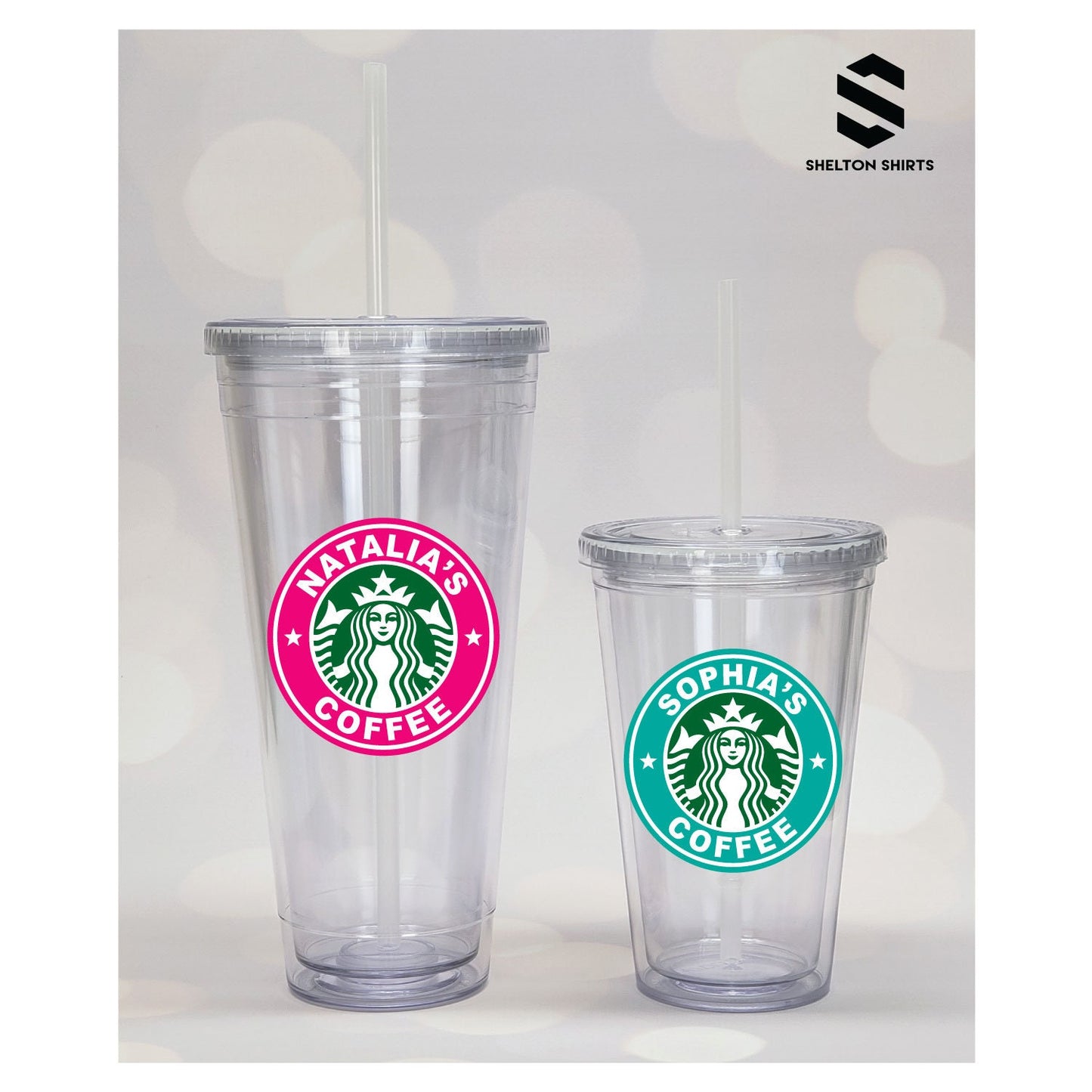 Personalized 2-color Printed Starbucks Sticker
