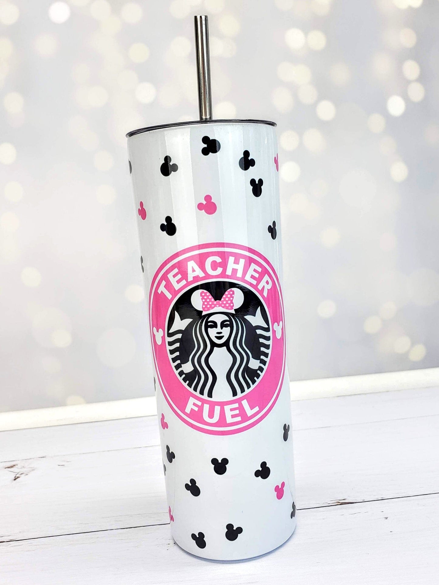 Minnie Starbucks Tumbler with Personalized Name up the side