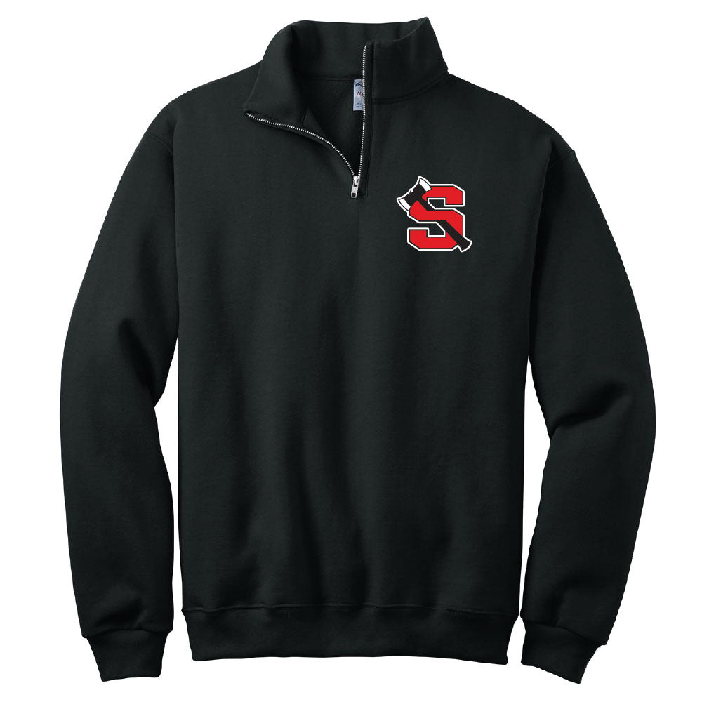 http://sheltonshirts.com/cdn/shop/products/shs-axe-logo-quarter-zip-black-sweatshirt.jpg?v=1676401158
