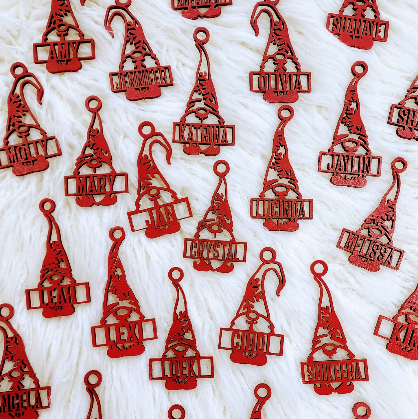 Personalized Gnome Christmas Ornaments