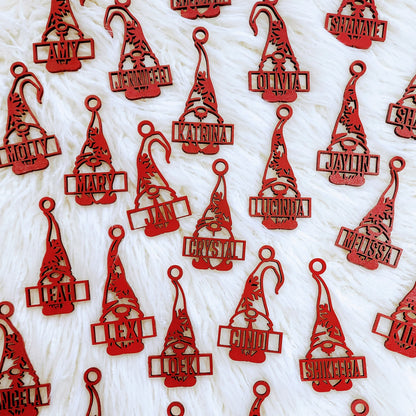 Personalized Gnome Christmas Ornaments
