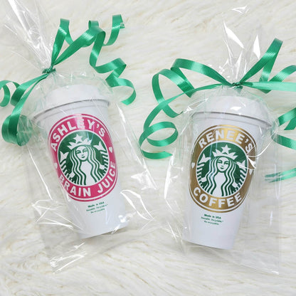 Personalized 16 oz Starbucks Reusable Cup with Custom Vinyl Decal or Decal Only