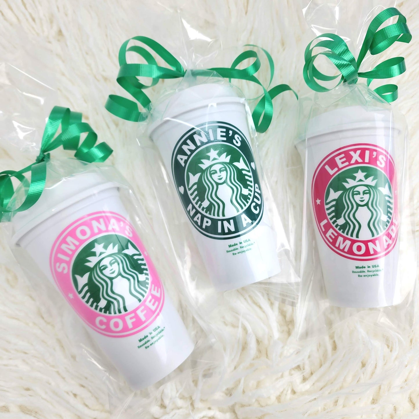 Personalized 16 oz Starbucks Reusable Cup with Custom Vinyl Decal or Decal Only