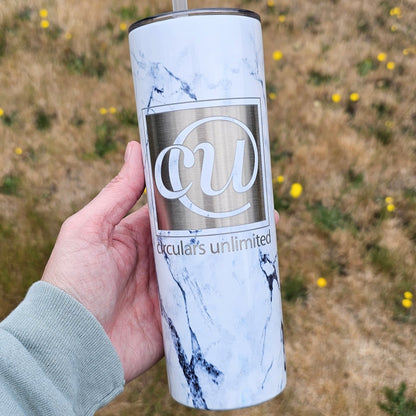 Your Logo Engraved 20oz Tall Tumbler - Send Us Your Logo