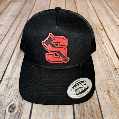Shelton High School Leather Patch Hat