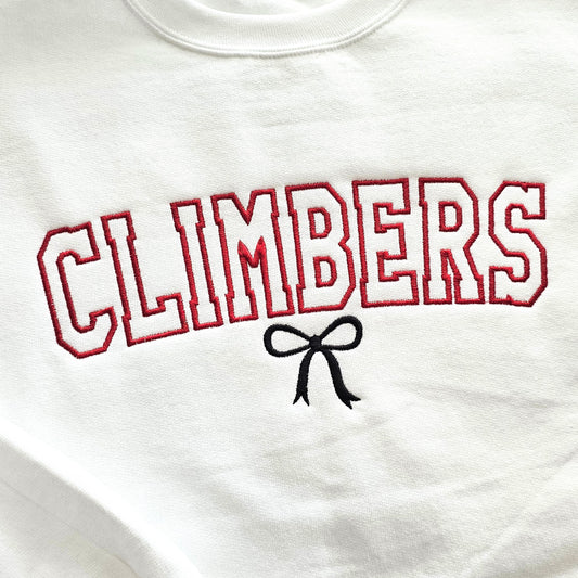 Climbers with Bow Embroidered Sweatshirt