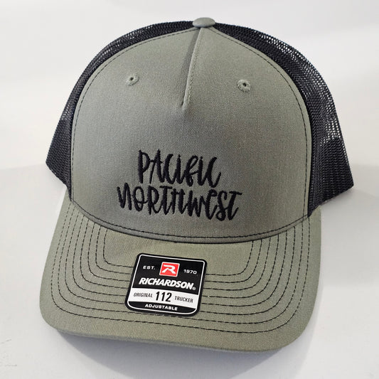 Pacific Northwest Loden Green Embroidered Hat
