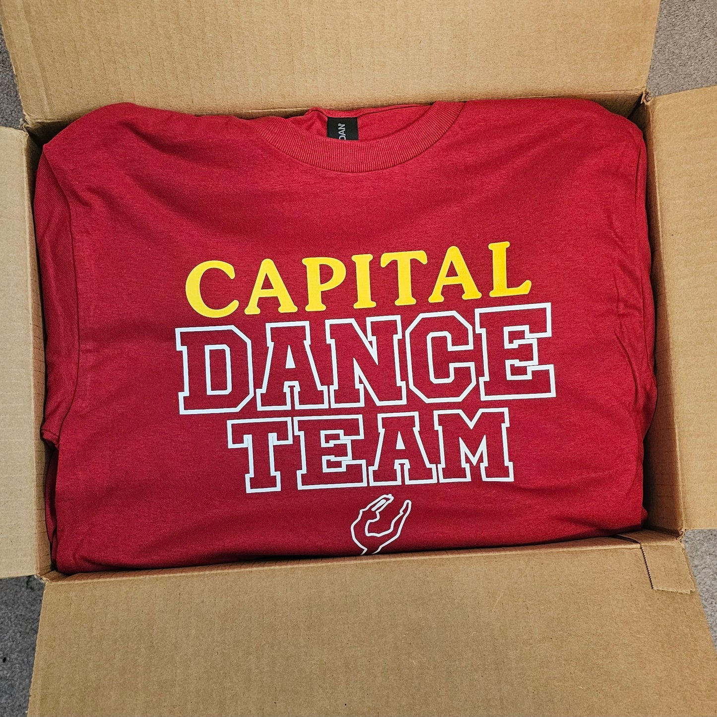 Capital Dance Team with Dancer Fan Cardinal T-Shirt