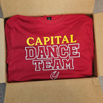 Capital Dance Team with Dancer Fan Cardinal T-Shirt
