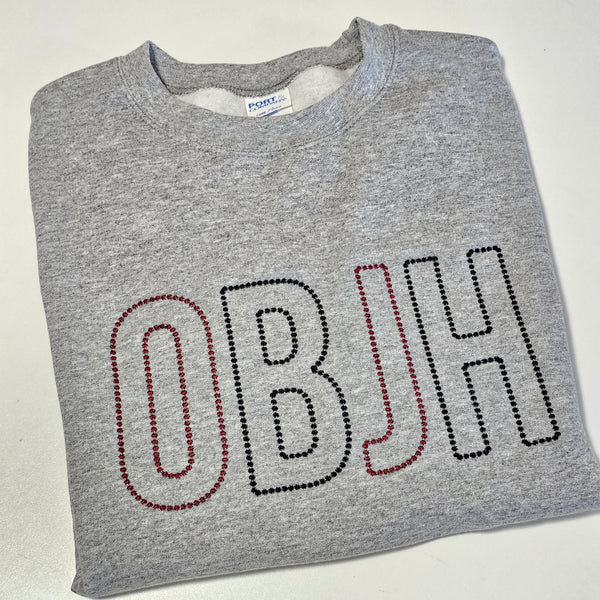 Embroidered Candlewick Outline Personalized Sweatshirt