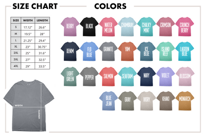 Roman Numeral Year Embroidered Comfort Colors Heavyweight T-shirt
