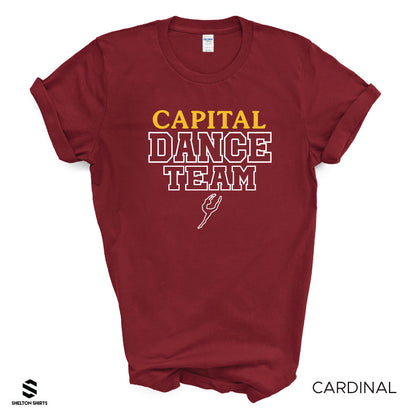 Capital Dance Team with Dancer Fan Cardinal T-Shirt
