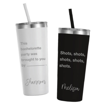 Cards Against Humanity Funny Bachelorette Party Engraved Tumblers