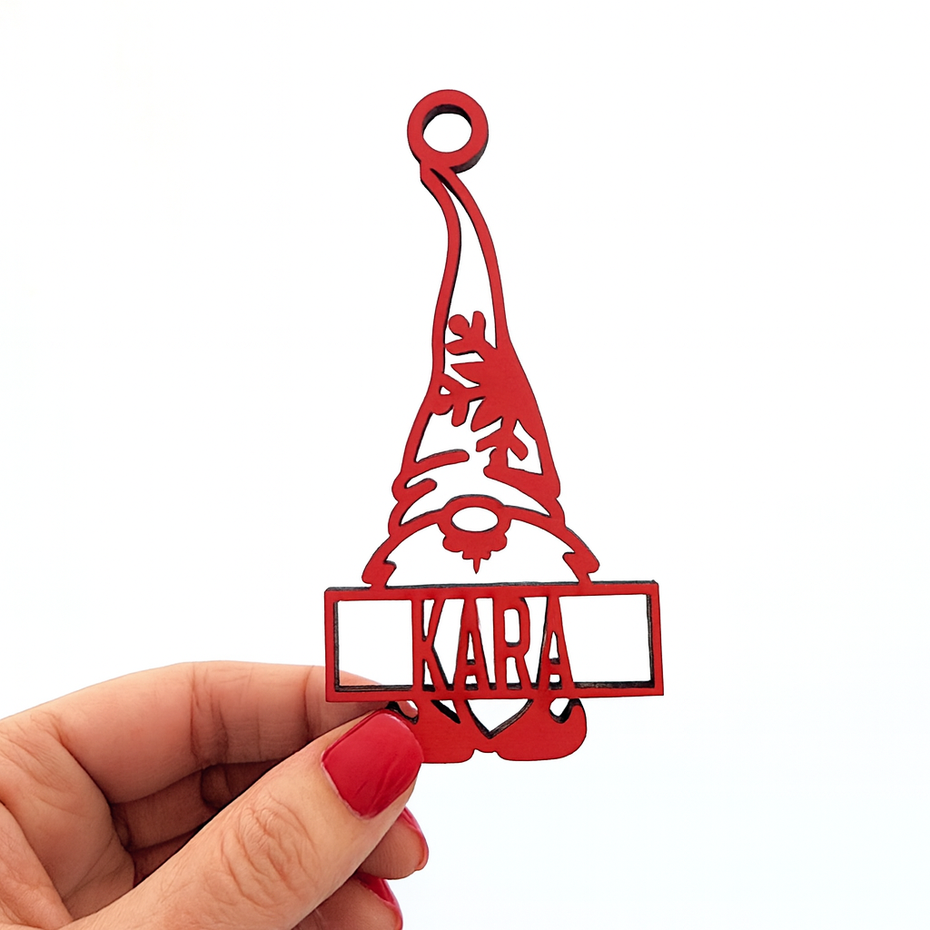 Personalized Gnome Christmas Ornaments