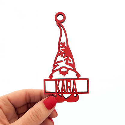 Personalized Gnome Christmas Ornaments