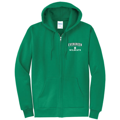 Evergreen Elementary Wildcats Full Zip Hoodie