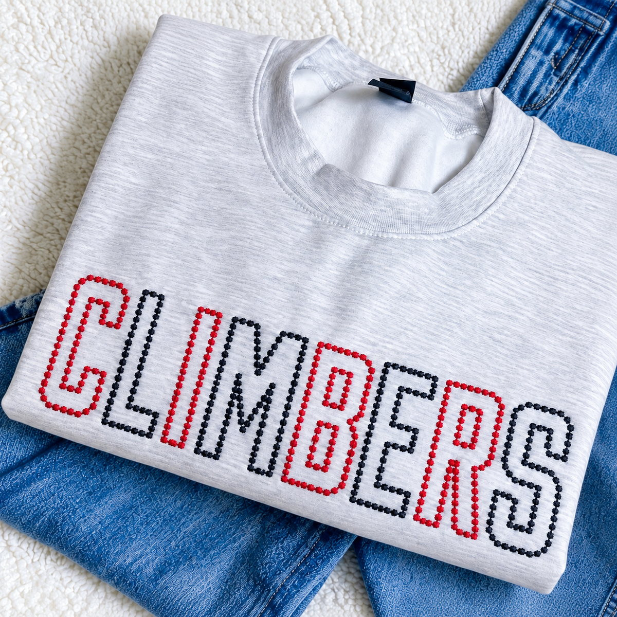 Embroidered Candlewick Outline Personalized Sweatshirt
